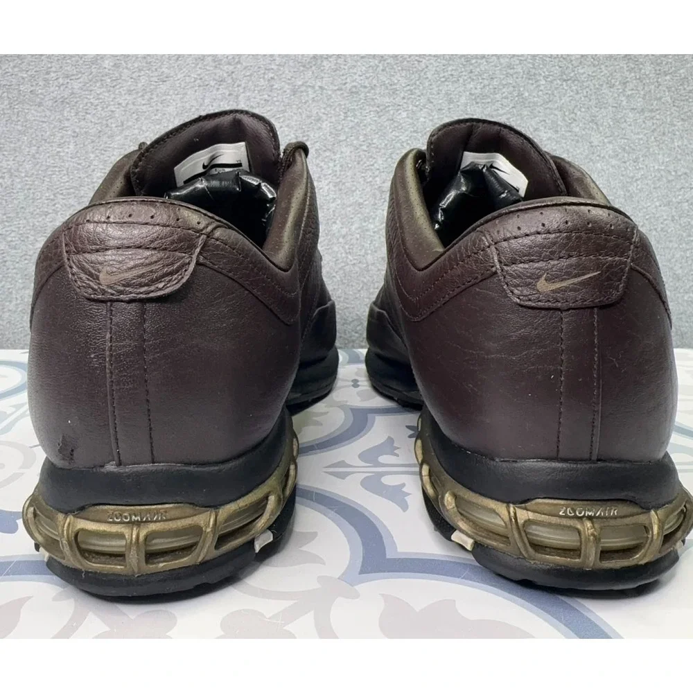 NIKE GOLF Zoom Air‎ Tour Premium Shoes Men's Size 10 379216-272 Brown Leather